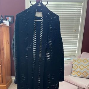 Brand new long knitted mesh sweater